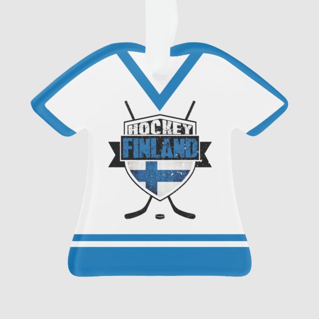 Name & Nummer Jersey Finnland Logo-Ornament Ornament (Vorderseite)