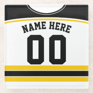 Name & Nummer Jersey Untersetzer, Eishockey Glasuntersetzer