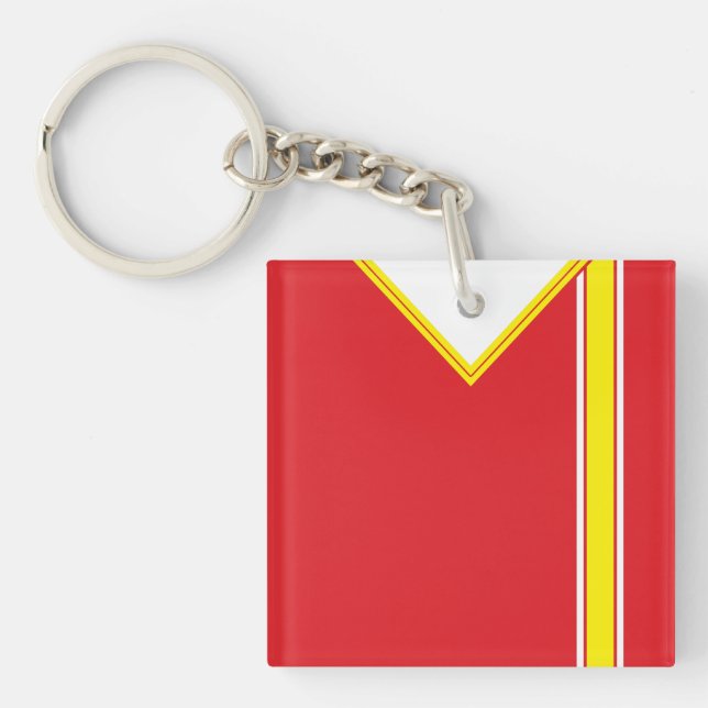 Name & Nummer Soccer Jersey Keyring, Fußball Schlüsselanhänger (Vorderseite)