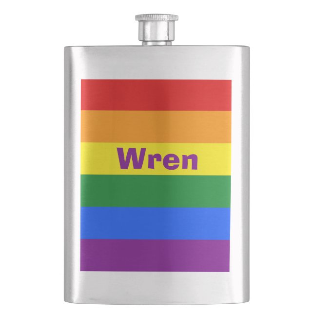 Name oder Monogramm des Rainbow Prilag Flachmann (Vorderseite)