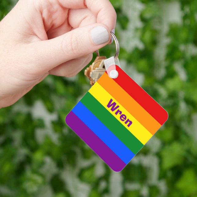 Name oder Monogramm des Rainbow Prilag Schlüsselanhänger (Hand)