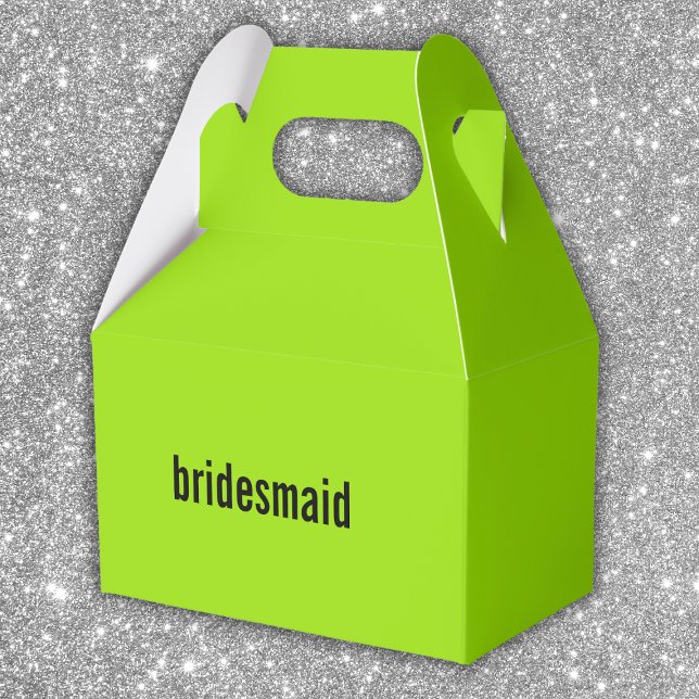 Name oder ROLE Green Girl Summer Bridesmaid Vorsch Geschenkschachtel (Von Creator hochgeladen)