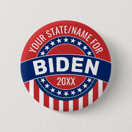 Name oder Staat hinzufügen, um Joe Biden 2020 zu u Button