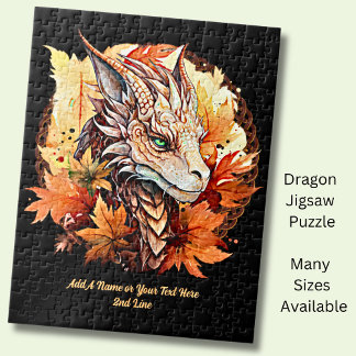 Name oder Text hinzufügen, Drache mit Herbstblätte