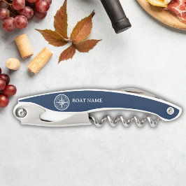 Name of your boat Nautical Vintage Compass Kellnermesser