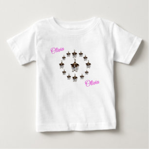 Name "Olivia" mit Fox Terriers, Baby Tshirt