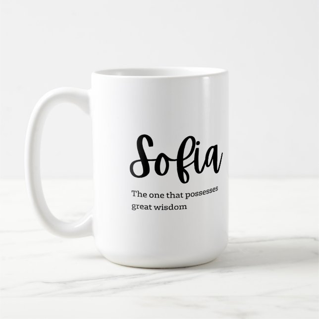 Name on Mug: Sofia  Kaffeetasse (Links)
