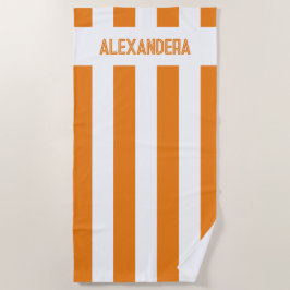 Name Orange Junggeselinnen-Abschied Strandtuch