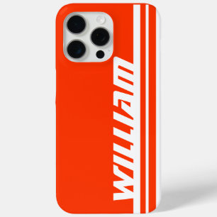 Name Orangen- und Weißstreifensport iPhone 15 Pro Max Hülle