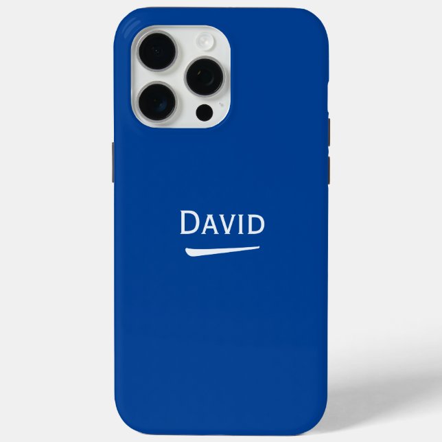 Name Personalisiert Light auf Deep Blue Case-Mate iPhone Hülle (Rückseite)