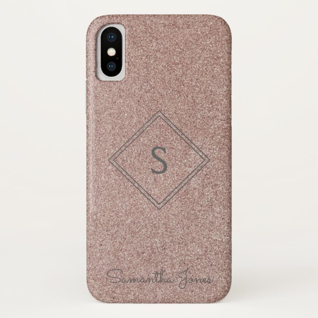 Name Personalisiert Moderner Eleganter Glitzer hin Case-Mate iPhone Hülle (Rückseite)