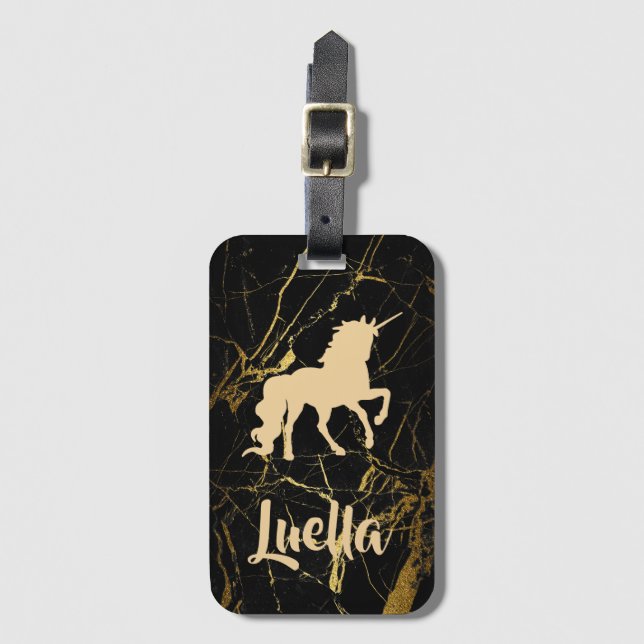 Name Personalisiert Unicorage Gepäckanhänger hinzu (Vorderseite Vertikal)