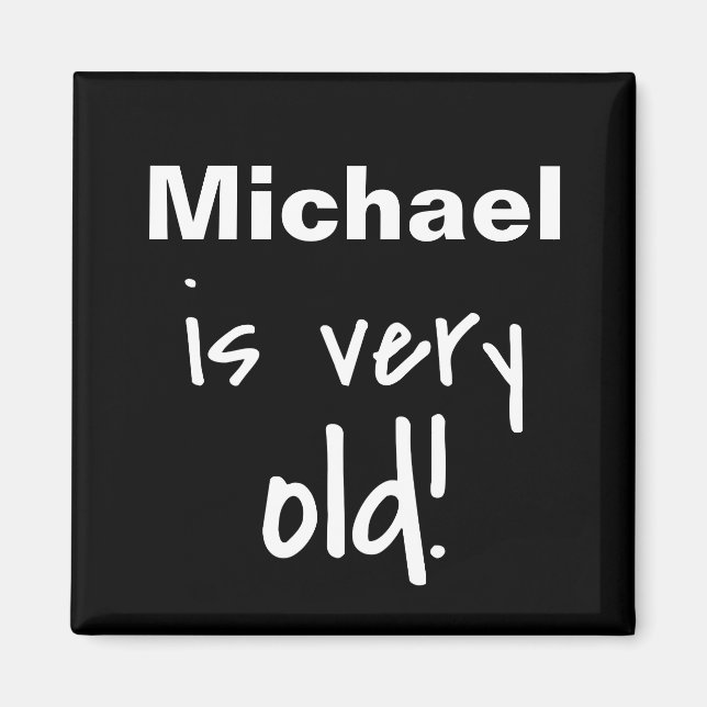 Name Personalisierte alte Wörter Black Birthday Ga Magnet (Vorne)