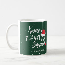 Name personalisierte Weihnachtsfamiliengestalt Kaffeetasse