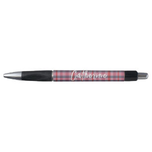 Name Personalisierter Rosa Karierter Stift One O
