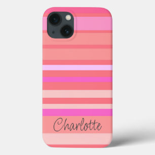 Name Pink Strip Script Case-Mate iPhone Hülle