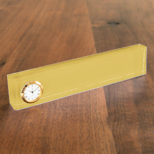 Name Plakat des Goldene Desks mit Uhr Namensplakette