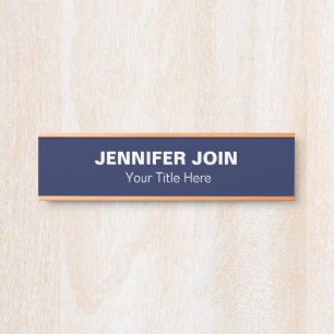 Name Plakette für die Bezeichnung Modren Navy Blus Türschild