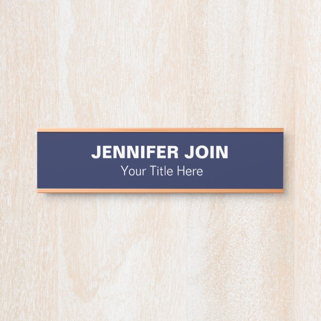 Name Plakette für die Bezeichnung Modren Navy Blus Türschild (Vorderseite )
