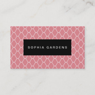 Name Plate - Amime-Muster - Rosa e3868f Visitenkarte