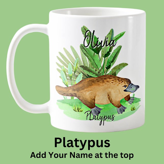 Name Platypus Australian Animal hinzufügen Kaffeetasse (Von Creator hochgeladen)