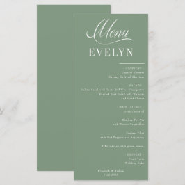 Name Platzkarte | Hochzeitsmenü Menükarte