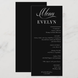 Name Platzkarte | Hochzeitsmenü Menükarte