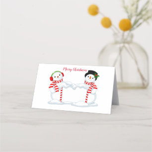 Name Platzkarte-Snowman Platzkarte