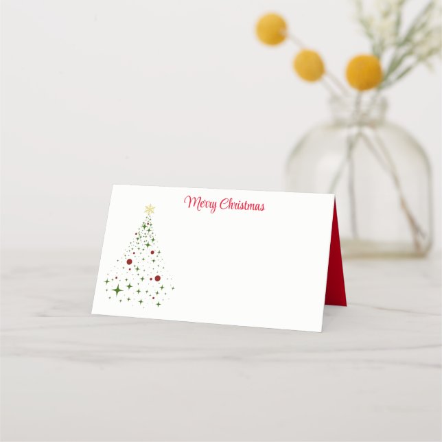Name Platzkarte-Weihnachtsbaum-Platzkarte Platzkarte (Vorderseite)