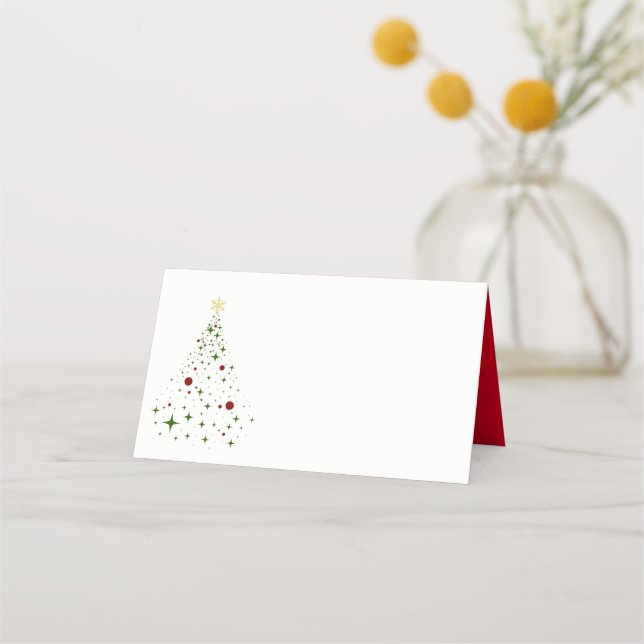 Name Platzkarte-Weihnachtsbaum-Platzkarte Platzkarte (Vorderseite)