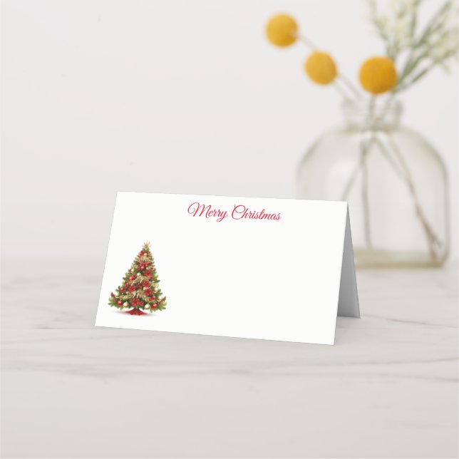 Name Platzkarte-Weihnachtsbaum-Platzkarte Platzkarte (Vorderseite)