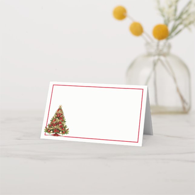 Name Platzkarte-Weihnachtsbaum-Platzkarte Platzkarte (Vorderseite)