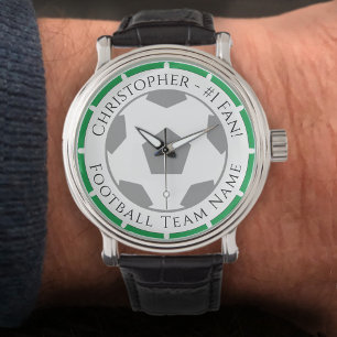 Name plus Name des Football-Teams Überwachung Armbanduhr