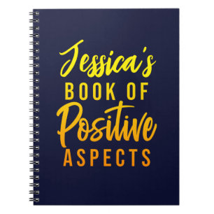 Name Positives Aspects Blue Yellow Text Notebook Notizblock