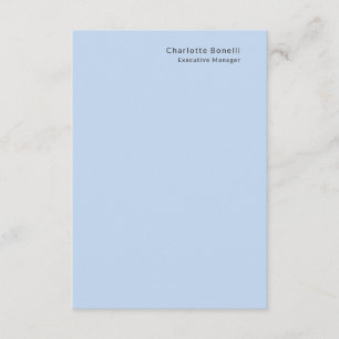 Name Professionell Modern Minimalistisch Blau Begleitkarte