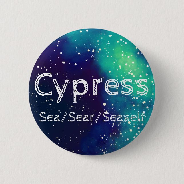 Name ___ + Pronomen Anpassbare Galaxie Button (Vorderseite)