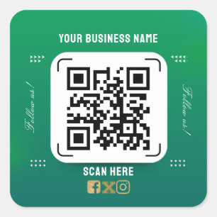 Name qr quadratischer aufkleber