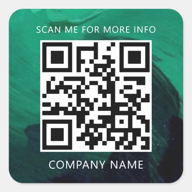 Name qr quadratischer aufkleber (Vorderseite)