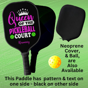 Name Queen of Pickleball Court Lila Green hinzufüg Schläger