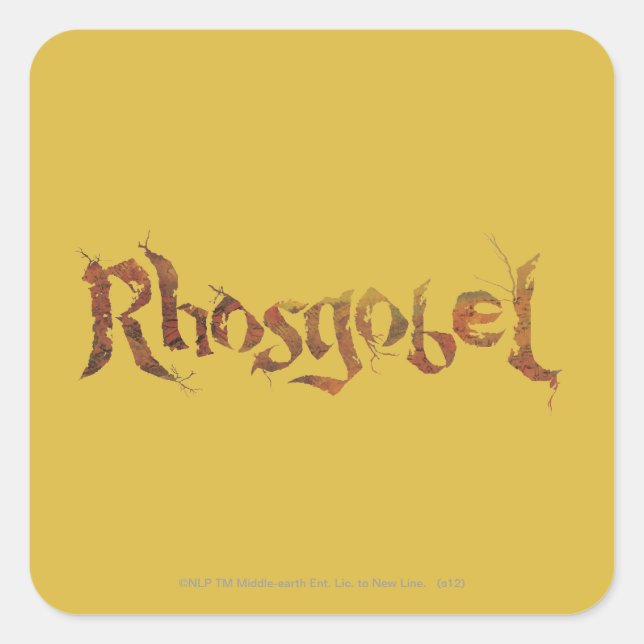 Name Rhosgobel Quadratischer Aufkleber (Vorderseite)