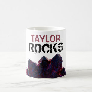 * NAME ROCKS - Lila Kristall - Edelsteine personal Kaffeetasse
