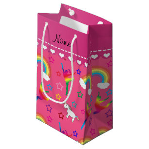 Name Rosa Gymnastik Regenbogen unicorns Kleine Geschenktüte
