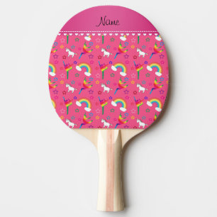 Name Rosa Gymnastik Regenbogen unicorns Tischtennis Schläger