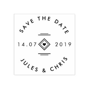 Name-rundes modernes Minimalistisches Save the Gummistempel