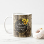 Name Rustic Wedding Bridesmaid Sonnenblume hinzufü Kaffeetasse<br><div class="desc">Name Rustic Wedding Bridesmaid Sonnenblume Coffee Tasse</div>