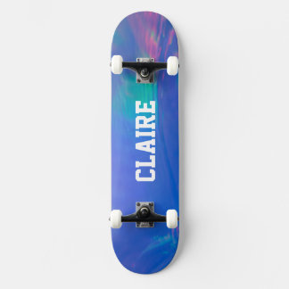 Name Sammelobjekt Holografisch Kühl Blau Skateboard
