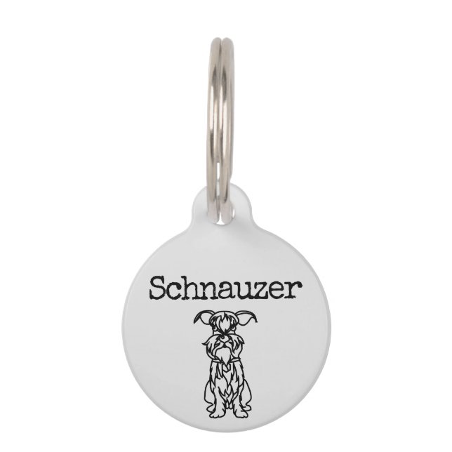 Name Schnauzer Haustiermarke (Vorderseite)