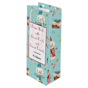 Name, Schneemann & Süßigkeiten Wein-Geschenktüte z Geschenktüte Für Weinflaschen