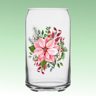 Name, Schöner rosa Weihnachtsstern-Kranz 16oz Dosenglas