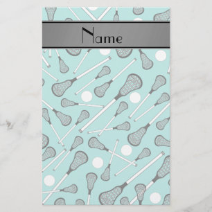 Name Seafoam grün Lacrosse Stangen grau Streifen Briefpapier